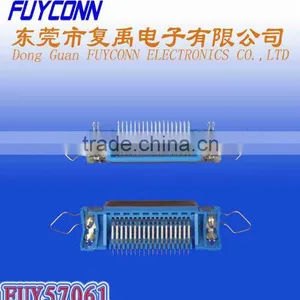 57 Series Female Centronics 90 Degree Connector for PCB With Board Lock and Bail Clip thumbnail-1