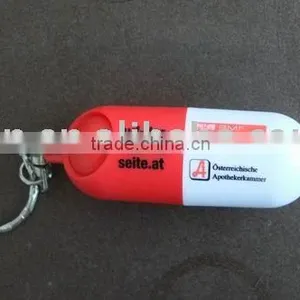Mini Capsules Plastic Keychain With Pill Box thumbnail-1