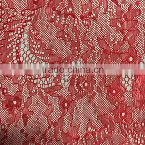 100% Nylon Inelastic Knitting Lace Fabric With Rippled Edgee thumbnail-4
