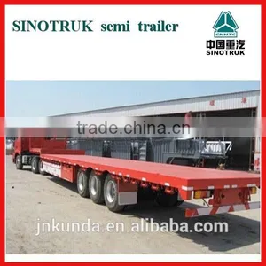 China High Quality Three Axle 40 Feet Transport Flatbed Trailer thumbnail-1