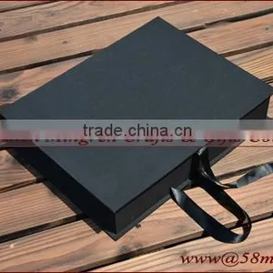 Ribbon Fabric Linen Photo Album Storage Gift Box thumbnail-1