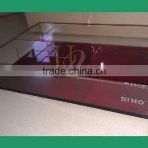 Factory Supply 4 Compartments Square Acrylic Serving Tray Acrylic Wine Glass Holder Tray thumbnail-1