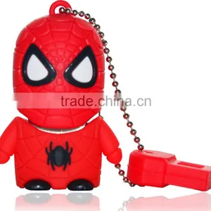 Chiristmas Gift Custom Cartoon USB 2.0 Stick Spiderman USB Flash Drive 16GB thumbnail-2