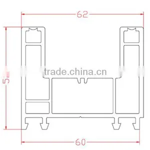 Plastic Window Profile/ U-shaped Plastic Profile / 62 Two Track thumbnail-2