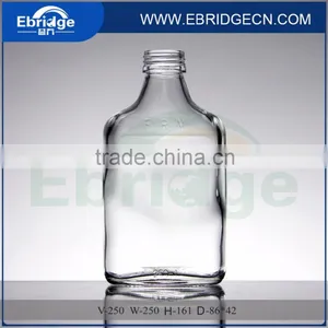 200ml 170ml Flat Glass Wine Bottle Flask Glass Whisky Bottle thumbnail-2