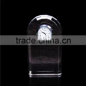 Hot Glass Dome Shape Clock Crystal Desktop Clock for Gift Set thumbnail-1