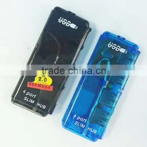 USB 4port Slim Hub Usb 1.1 Transparent Hub thumbnail-1