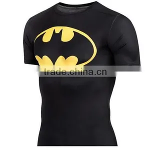Mens Superhero Long Sleeve Cycling T-Shirt Pro Slim Quick Dry Compression T-Shirt thumbnail-5