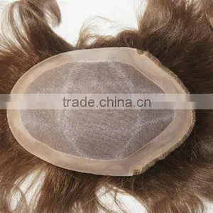 New Coming Top Quality Tangle Free Brazilian Men's Toupee thumbnail-1