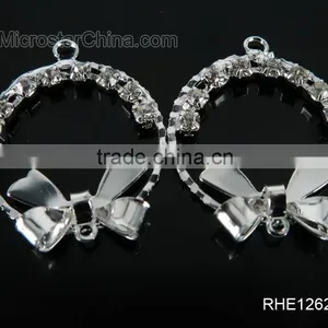 Fashion Tie Design Crystal Rhinestone Charms Connector Jewelry Findings thumbnail-5