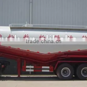 55 m3 Bulk Cement Semi Trailer3 Axles With Air Compressor thumbnail-1