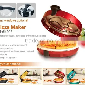 XJ-6K205 Rotating Plate Enable Equal Heating ,stainless Steel Housing 1200w 30 Minutes Timer Electric Pizza Maker thumbnail-2