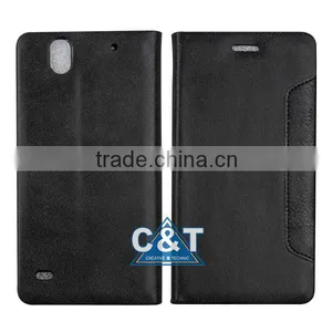 C&T PU Leather Wallet Flip Cover for Sony Xperia e4 thumbnail-3