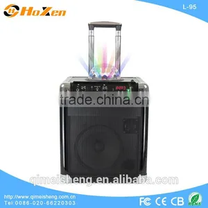 HOXEN 40W 8inch Portable Trolley Party Speakers With Disco Ball Light Show thumbnail-1