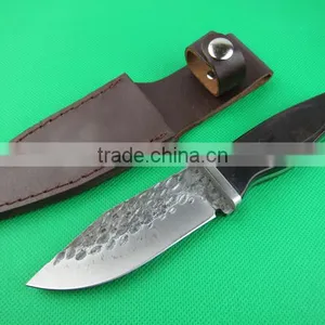 OEM 7Cr13 Fixed Blade Combat Knife With Ebony Handle thumbnail-1