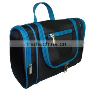 2016 NEW Arrival Europe Wholesale pu Leather Hanging Toiletry Bag for Lady, Stripe pu for Body thumbnail-3