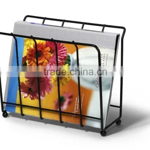 Black Metal Magazine Rack, Two Style thumbnail-3