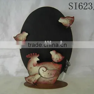 Decorative Metal Chicken Black Chalkboard for Home Decoration, Memo Board, Chalkboard thumbnail-1