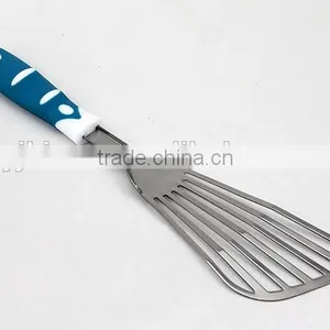 PP+TPR Material Handle Type Cooking Tool Stainless Steel Frying Turner With Gear Edge thumbnail-5