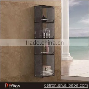 Toilet Curved Glass Bathroom Decorative Shelves thumbnail-1