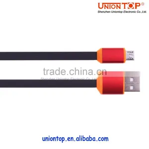 Wholesale Fast Charging 1m Noodle Usb Cable Red/black/white/pink Available for Samsung/Huawei/HTC/Xiaomi thumbnail-6