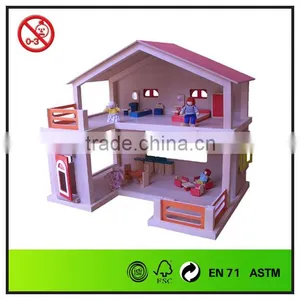 Kids Intelligence Happy Family Building Toys Doll House thumbnail-1