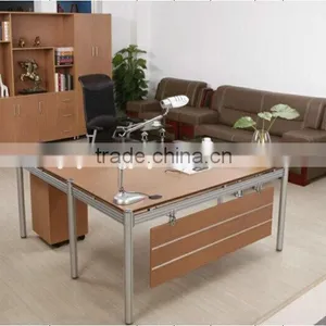 2014 Office Wooden Manager Desk in Melimine B-206 thumbnail-1