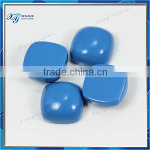 Charming Turquoise Stone 7x7mm Iran Turquoise Blue Cabochons Square Bulk Turquoise Stone thumbnail-1