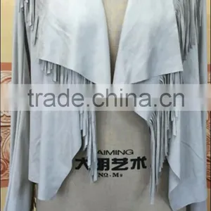 Woman Fashion Irregular Fringed Cardigan Jacket thumbnail-3