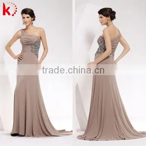 One Shoulder Embroidered Spandex Cotton Maxi Nice Party Dress thumbnail-1