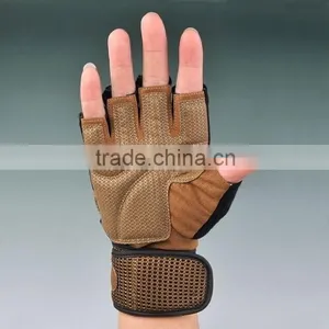 Padded Half Finger Weight Lifting Gloves thumbnail-1