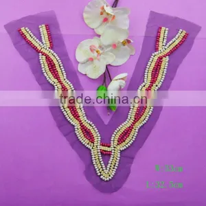 2016 Wholesale High Quality Fashion Beaded Lace Collar for Garment Accessory thumbnail-1