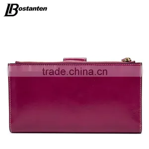 Vintage Leather Long Purse and Wallet Women Clutches Wallet Wholesale thumbnail-4