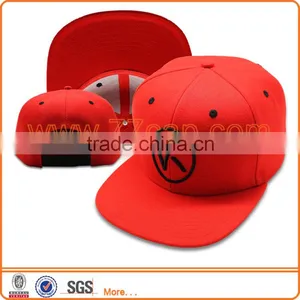 New Fashion Cheap Hip Hop High Quality Red Acrylic Plain Cap Custom Adult Snapback Cap thumbnail-1