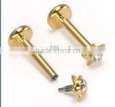 Beautiful Gold Plated Labret Rings Piercing Jewerly thumbnail-1
