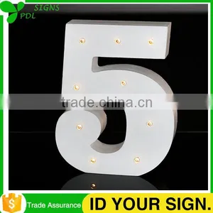 Wooden Marquee Arablic Number With Led Lighting0-9 thumbnail-3