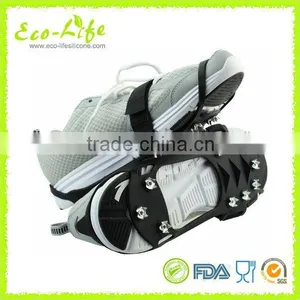 4 Sizes 10 Spikes Silicone Snow Ice Crampons, Anti-skid Shoe Cover for Ice and Snow thumbnail-3