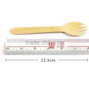 Natural Disposable Wooden Cutlery Spoon Fork Knife thumbnail-3