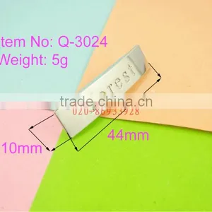 High Quality Custom Logo Metal Tags for Handbag,bag Accessories,Q-3024 thumbnail-1