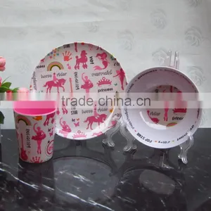 3pcs Melamine Plate, Bowl, Cup Dinner Set thumbnail-2