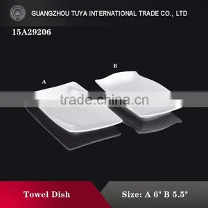Small Square Ceramic Chafing Towel Dish for Restaurant thumbnail-1