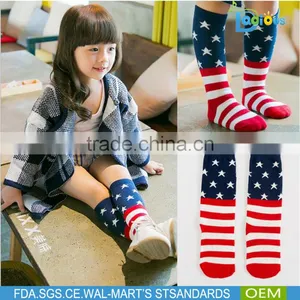 American Flag Pattern Comfortable Girls Baby Cartoon Socks Animal Over Calf Knee High Socks thumbnail-1