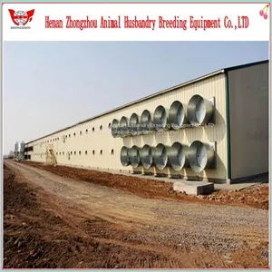 Direct Manufacturer Automatic Broiler Cage Broiler Poultry Farm House Design thumbnail-4