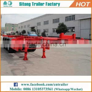 Wholesale Factory Direct Skeletal Semi Trailer Customized 20 ft Container Trailer for Sale thumbnail-4