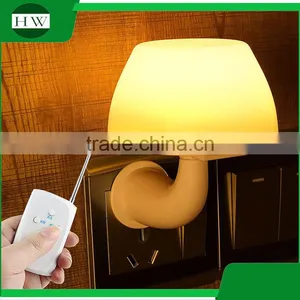 Children Plastic Mini Cartoon Mushroom Electric Plug Socket Led Sensor Day Night Lamp Light thumbnail-3