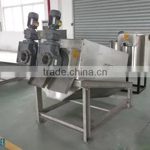Self-cleaning Screw Sludge Dewatering Dehydrator for Wastewater Treatment thumbnail-1