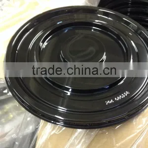 Disposable Plastic Clear Fluted Dome and Black Base Cake Pastry Food Domes Containers thumbnail-5
