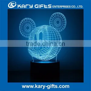LED 3D Night Light Touch Switch Led Usb Lamp With Rechargeable Battery thumbnail-2