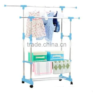 Clothes Rack Clothes Drying Rack With Shelves thumbnail-2
