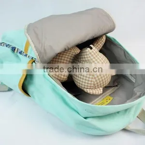 Lightweight Canvas Laptop Bag/Cute School Backpack Travel Bag With Little Doll thumbnail-3